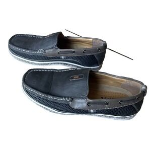Brix Dacio Boat Shoes Slip On Loafers Men's 8.5 Gray Vegan Leather